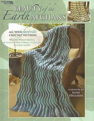Beauty of the Earth Afghans Crochet Instruction Patterns Anne Halliday LA3872 - Image 1 of 4