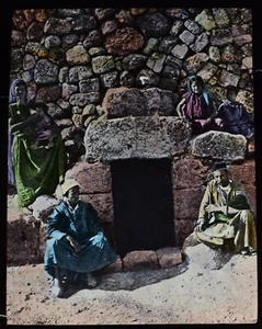 ANTIQUE Magic Lantern Slide THE TOMB OF LAZARUS C1890 VICTORIAN PHOTO PALESTINE - Picture 1 of 2