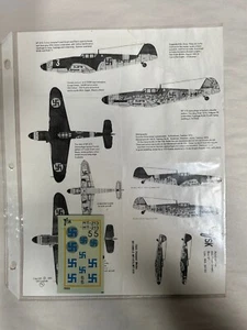 NEW Vtg OSI USK 7003 Finland Mersu Bf-109G-2 War Model Airplane 1/72 Decal (GE4) - Picture 1 of 3