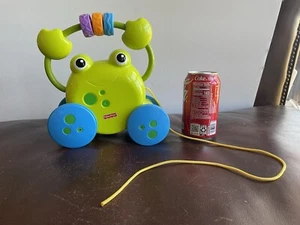 2011 FISHER PRICE MATTEL CRAB PULL TOY GREEN BLUE - Picture 1 of 6