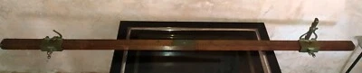 art populaire outil ancien XIX ème Regle métre de soyeux bois bronze - Photo 1/4
