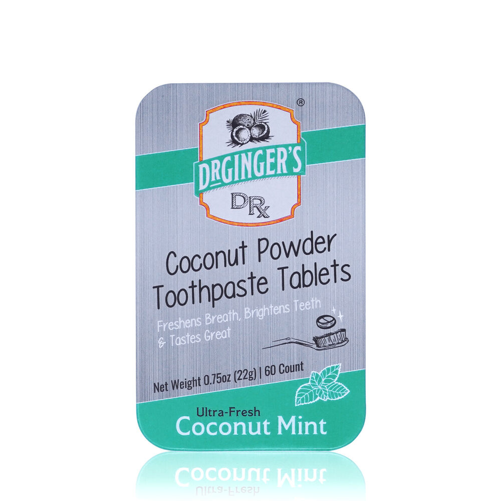 Dr. Ginger's Coconut Powder Toothpaste Tablets - 60 count