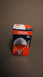 Osram Kopfspiegel Kuppenverspiegelt Lampe 40W E14 Silber Decor Tropfen Germany - Bild 1 von 4