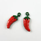 18pcs/lot Zinc Alloy Red & Green Plated Vegetable Chili Pendants Charms Jewelry