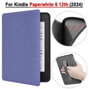 Magnetic Smart Case Hand Strap Cover For Amazon Kindle Paperwhite 6 12th 2024 - Picture 1 of 21
