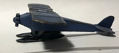 Rare Vintage 1920's Tootsie Toy UX 214 BiPlane Seaplane - Image 1 of 4