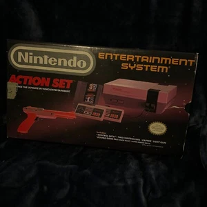 Box Only Vintage Nintendo NES Action Set Home Console - White/Gray Box Only 1987 - Picture 1 of 15