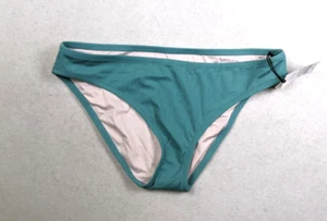 SHADE & SHORE Damen Badeanzug Unterteil grün gerippt Medium Coverage Hipster Gr. L - Bild 1 von 8