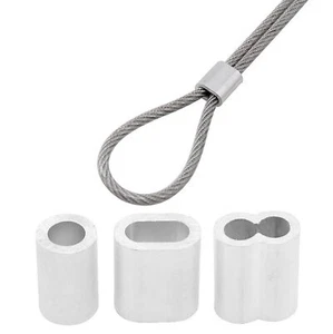 Aluminium Pressklemmen Alu Presshülsen Drahtseilklemme 1mm - 12mm Seilklemme - Bild 1 von 9
