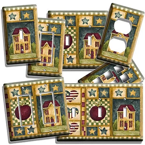 RUSTIC OLD AMERICAN COUNTRY HOUSE LIGHT SWITCH WALL PLATE OUTLET DINING ROOM ART - Picture 1 of 30