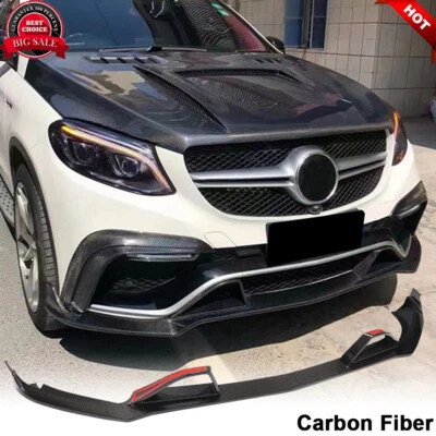 Alerón labial parachoques delantero carbono real para Mercedes Benz C292 GLE63 S cupé 15-19 Foto 1 de 4