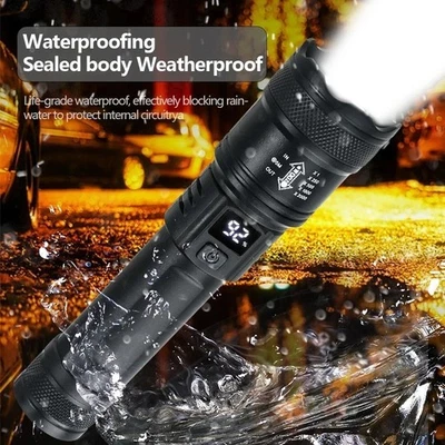 990000000Lumens High Powered Super Bright Flashlight Led Rechargeable Torch Lamp