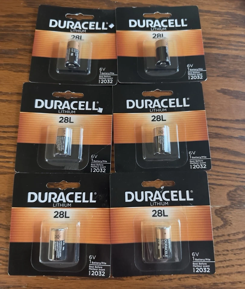 6 Duracell 28L 锂 6 伏电池 ~ 过期 2032 — 第 1/1 张图片