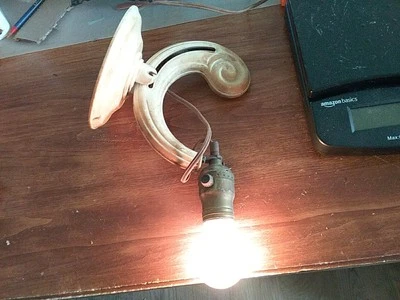 Antique Vintage Art Deco Bakelite Wall Bed Light Fixture not cleaned - Image 1 of 4