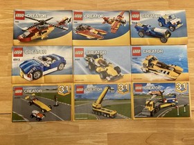 Lego Creator Manual Lot2 5866x2, 6913x2, 31023x2, 31060x3