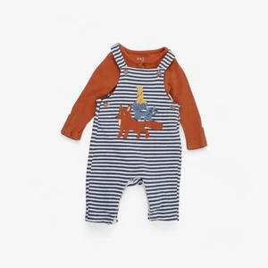 Marks And Spencer, Blue Stripe Fox And Friends Outfit, 0-3 Months BK6T7Z6FXAQ... - Picture 1 of 5