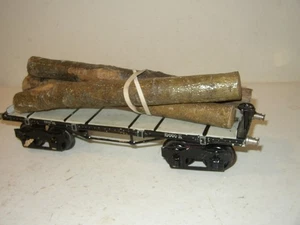 vintage Marklin standard gauge flat car Log Load Germany 1953 st - Picture 1 of 5