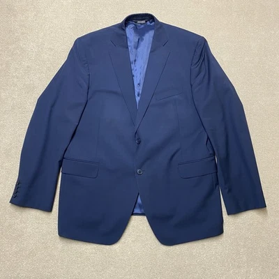 Saks Fifth Avenue Blazer Jacket Men's 46R Blue Wool Slim Fit 2-Button - Image 1 of 4