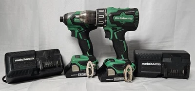 Metabo Hammer Drill DV18DBFL2 & Impact Driver WH18DBFL2 w/ Accessories TESTED Foto 1 de 4