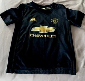 Adidas Manchester United Football Shirt Blue age 5/6 yrs 2018/19 - Picture 1 of 5