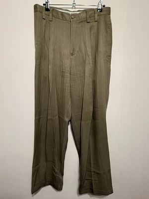 Tommy Bahama Pants Mens 32 Khaki Flat Front Chino Casual Silk - Image 1 of 4