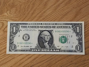 2013 B RARE DUPLICATE FORT WORTH $1 STAR NOTE UNC/GEM B06300536* 2 OF 3 Cons SER - Picture 1 of 5