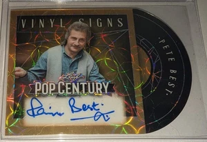 Pete Best Autograph 2025 Leaf Pop Century Gold Laser Vinyl Signs Die Cut (1/1) - Bild 1 von 7