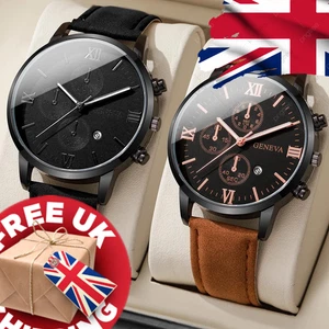 Fashion Temperament Leather Quartz Wristwatch UK - Picture 1 of 12