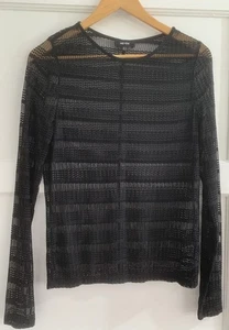 ME AND EM - Women’s Black Lace Blouse / Top Size 12 - Picture 1 of 14