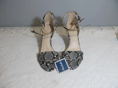 Nine West Black Gray White Snake Skin Ankle Pumps NEW sz 8M 3" 557-0419 - Image 1 of 4