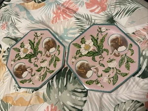 Anthropologie Natur Tisch Lou Rota Salatteller Elefant 8,5" 2er Set EUC - Bild 1 von 3