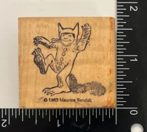 Vintage RARE Maurice Sendak 1963 Rubber Stamp Wild Things Illustration Kidstamps - Picture 1 of 8