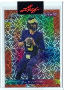 2024 Leaf Vivid Laser JJ McCarthy Pre-Production Proof 1/1 - Picture 1 of 2