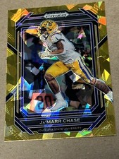 2023 Panini Prizm DP Ja’Marr Chase Gold Cracked Ice Prizm SP Card 46 Bengals LSU
