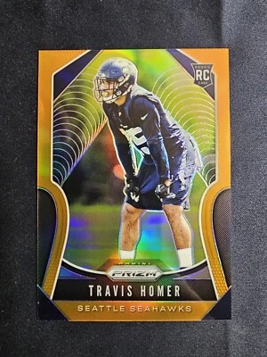 2019 Panini Prizm #340 Travis Homer Orange Prizm 130/249 - Image 1 of 2