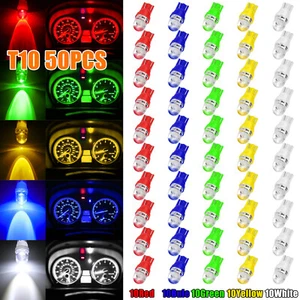 50X T10 194 168 LED Car Interior Instrument Gauge Cluster Dash Panel Light Bulbs - Picture 1 of 7