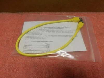 New in Sealed Bag -=- CISCO GigaStack Loop Cable -=- CAB-GS-50CM - Image 1 of 3