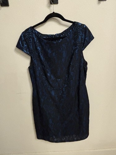 Abiti Alyx taglia 18 blu e nero abito in pizzo a maniche corte