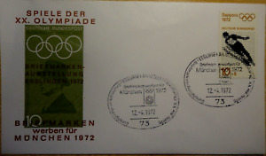 Brief Esslingen 12.4.1972 Briefmarken werben für   Olympische  Spiele München