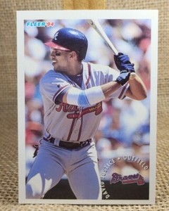1994 Fleer Sunoco David Justice Baseball Card 14 of 25 Braves FREE S&H
