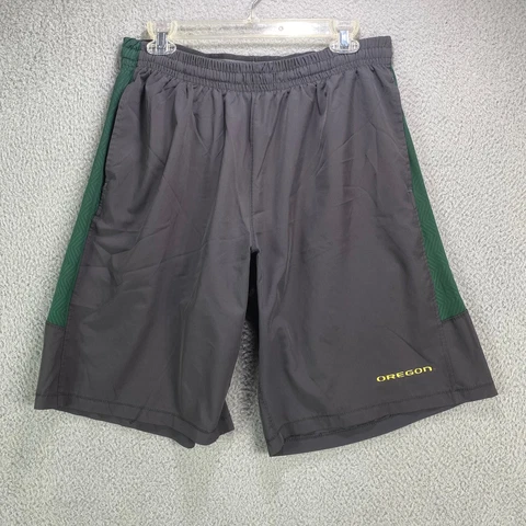Oregon Ducks Athletic Shorts Mens XL Gray Sports Training Workout Pockets Cover