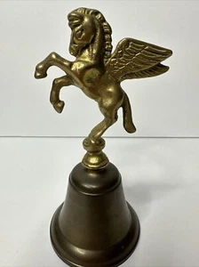Vintage Brass Bell With Pegasus 5.5” - Picture 1 of 5