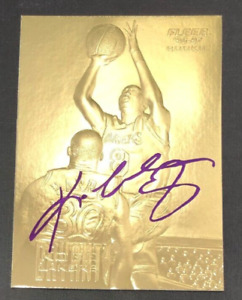 1996-97 KOBE BRYANT FLEER 23K Gold ROOKIE Card Purple Signature