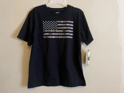Mossy Oak Boys Infinity Camo Flag Short Sleeve T-Shirt  Sizes 14 - Image 1 of 4