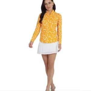 Maglione golf IBKUL Juno manica lunga 1/4 zip finto collo nuovo con etichetta Medium - Foto 1 di 5