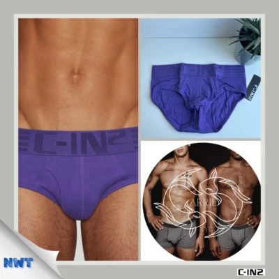 C-IN2 - Hard Core - Men's Fly Front Brief - Paxton Purple (M) - Image 1 of 4