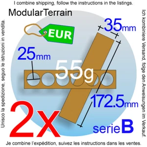2x MDF Movement Tray 1x6 6x1 (B 2.5mm) 25mm Round Base Bandeja War Hammer 40k - Bild 1 von 7