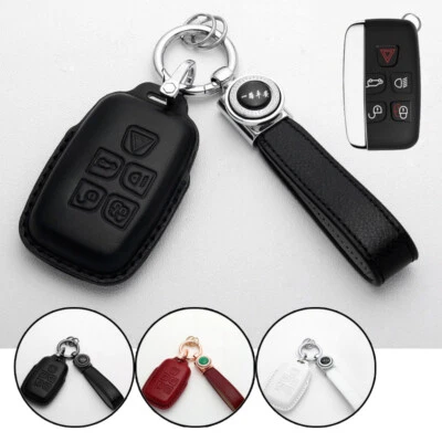 Real Leather Car Key Case Cover For Land Rover Range Rover Sport LR2 LR4 Evoque - Image 1 of 4