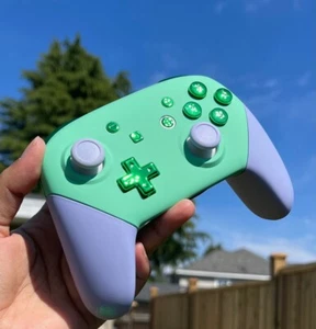 Gaming Mastery Unleashed:Custom Modified Purple White Switch Pro Controller - Picture 1 of 7