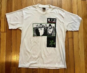 Vintage Grail 1987 U2 The Joshua Tree Album Double-Sided T-Shirt XL Graphic Tee